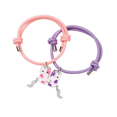Niedliche Katze Legierung Seil Leuchtende Enemel Kinder Armbänder