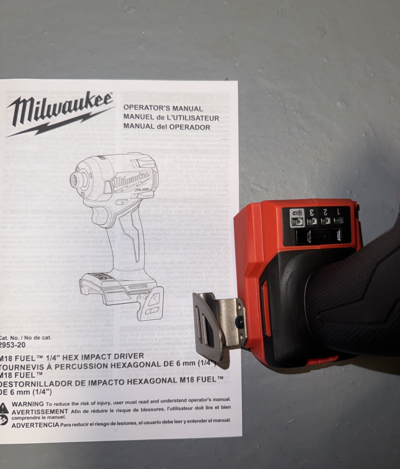 Milwaukee Fuel 2953-20 18V Brushless Cordless 1/4" Hex Impact Driver, Tool Only