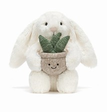 Genuine Cream Bunny With Plant Jellycat PRESALE 3/26 DISPATCH BNWTS Free Ship