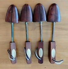 Vintage Regal Wooden Spring Loaded Shoe Trees Women's Size Split Toe 2 Pair Lot