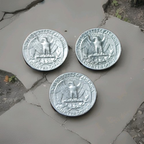 Three Washington Quarters 1959P, 1960D, 1961P - Picture 2 of 2