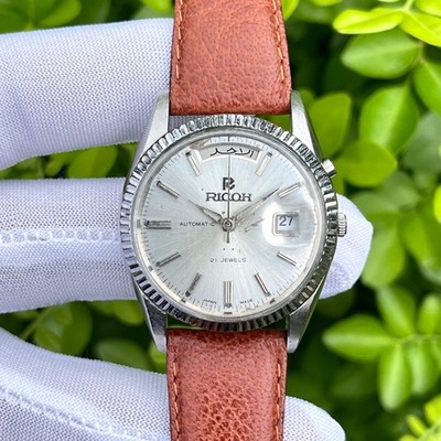 Vintage Ricoh Automatic President Dial Fluted Bezel Japan Made Men
