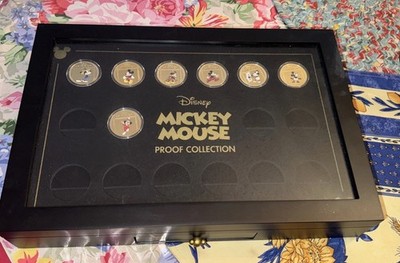 2018 Disney Mickey Mouse Proof Coin Collection 24K gold-plated Bradford Ex. 7 Pc
