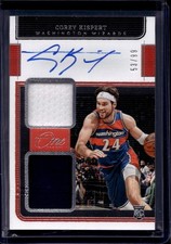 2021 One and One Corey Kispert Rookie Dual Jersey Autographs #/99