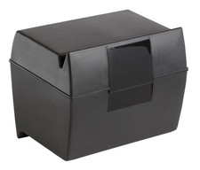 5 x 8 Index Card Box Plastic Organizer Holds 500 Cards Black