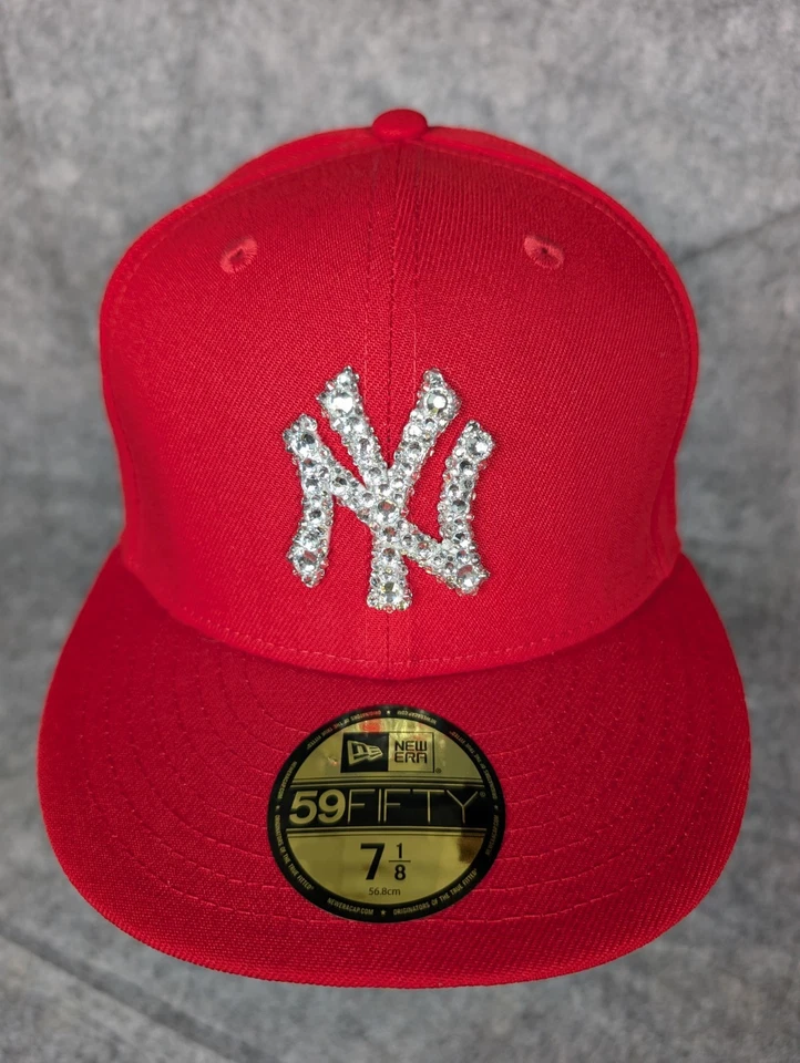New York Yankees | Red | New Era | 2000 W.S. Patch & Crystal Logo | 7 1/8 - Image 2 of 4