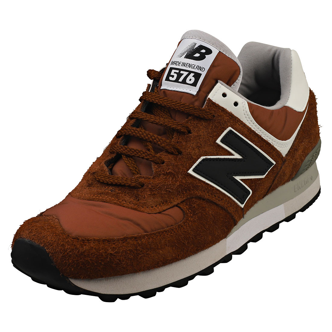 New Balance 576 Made In England Mens Fashion Sneakers in Brown