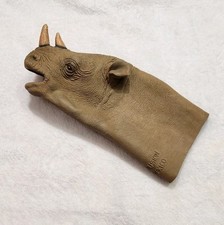 VINTAGE 1994 RHINOCEROS PUPPET MASK ILLUSION VINYL PUPPET