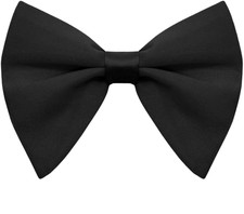 Oversized Bow Ties for Men, Mens Bow Tie Adjustable Clip on Pre-Tied Bowtie Soli