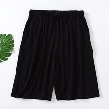Men Soft Sleep Shorts Loose Lounge Shorts Sleep Pj Pant with Pockets L-8Xl Short