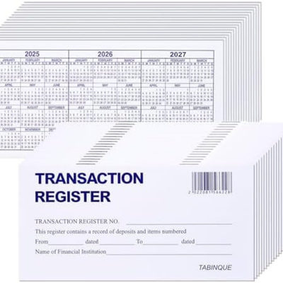 #ad 24 PCS Check Registers for Personal Checkbook Easy to Read Checkbook Register $8.29