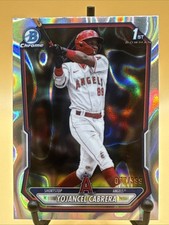 2026 Bowman Chrome Prospects Lava Refractor Yojancel Cabrera #BCP-3 Angels /399