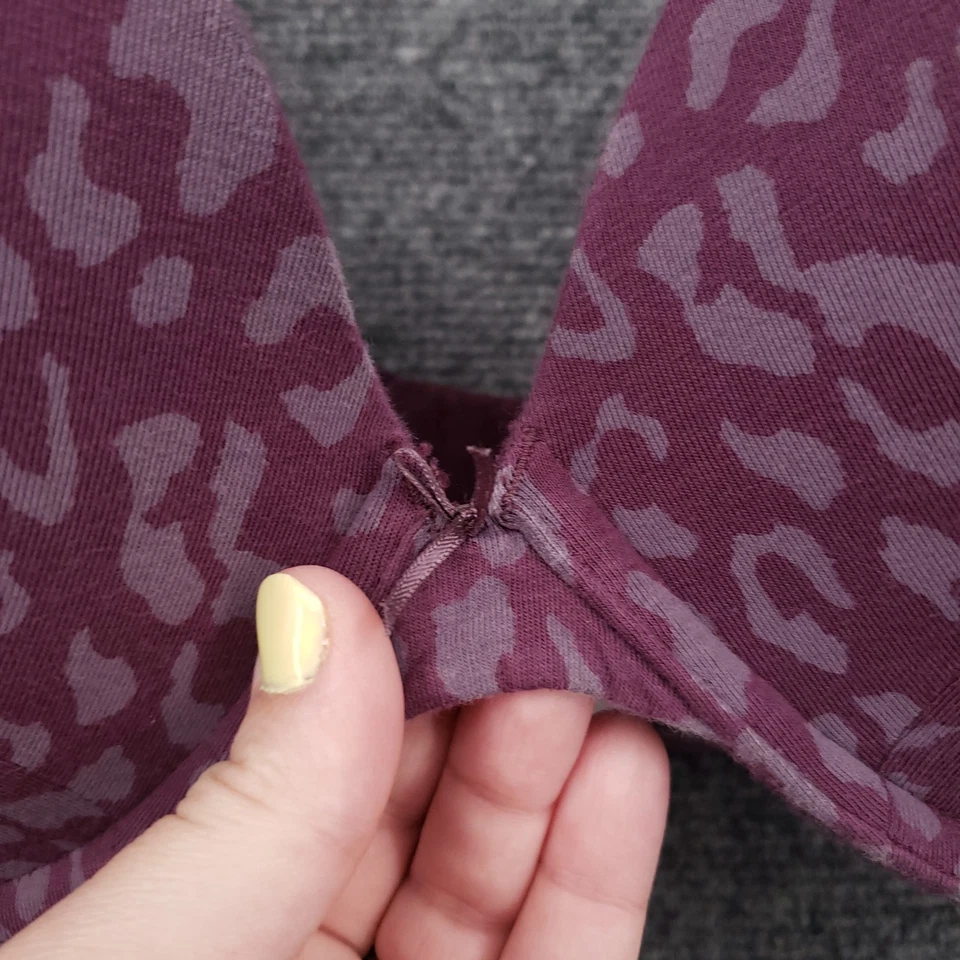 Sujetador Cacique Mujer 44D Rojo Leopardo Boost Plunge Push Up Cobertura Completa Con Aros Foto 3 de 4