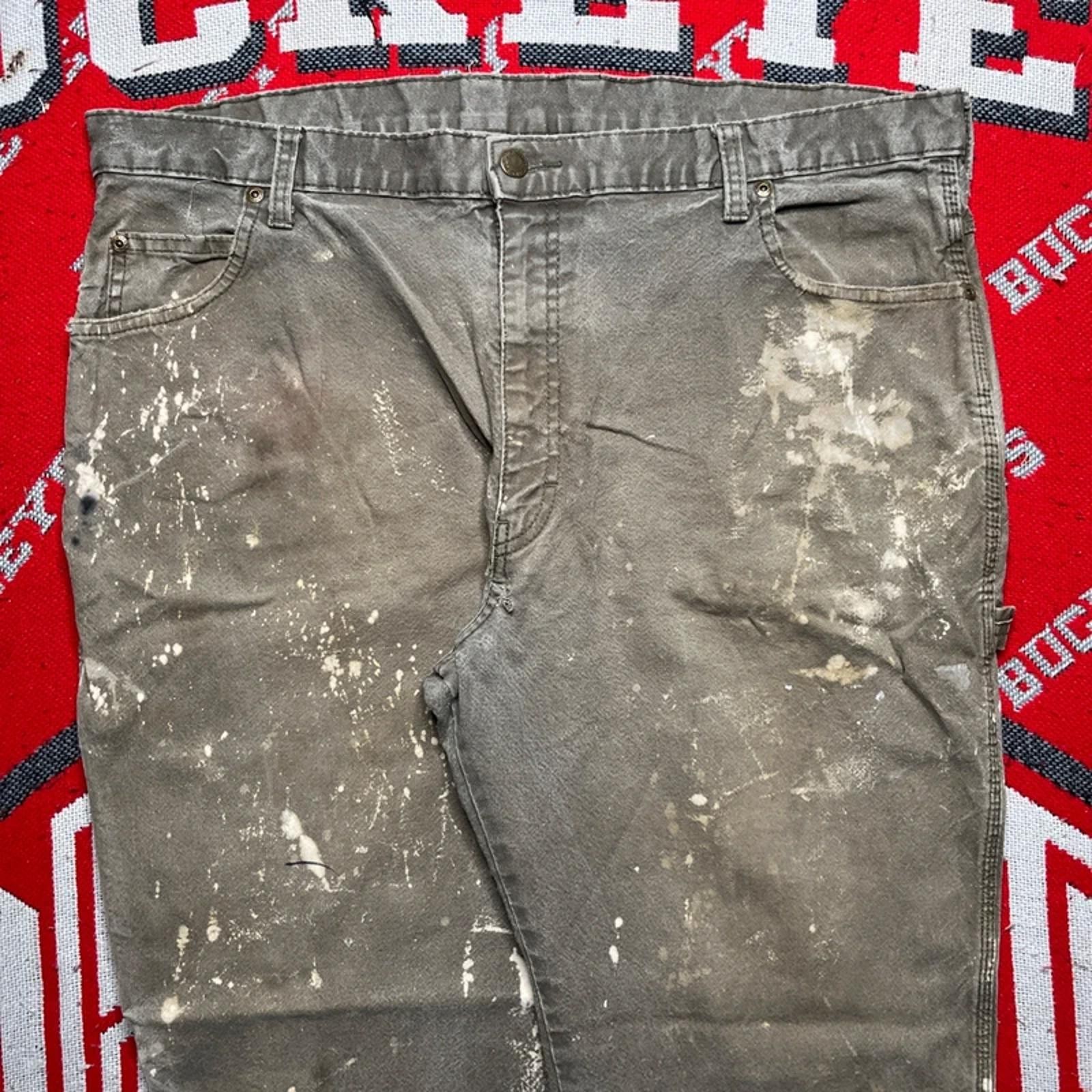 Vintage Dickies Khaki Men’s Carpenter Trousers | 38W 32L image 4