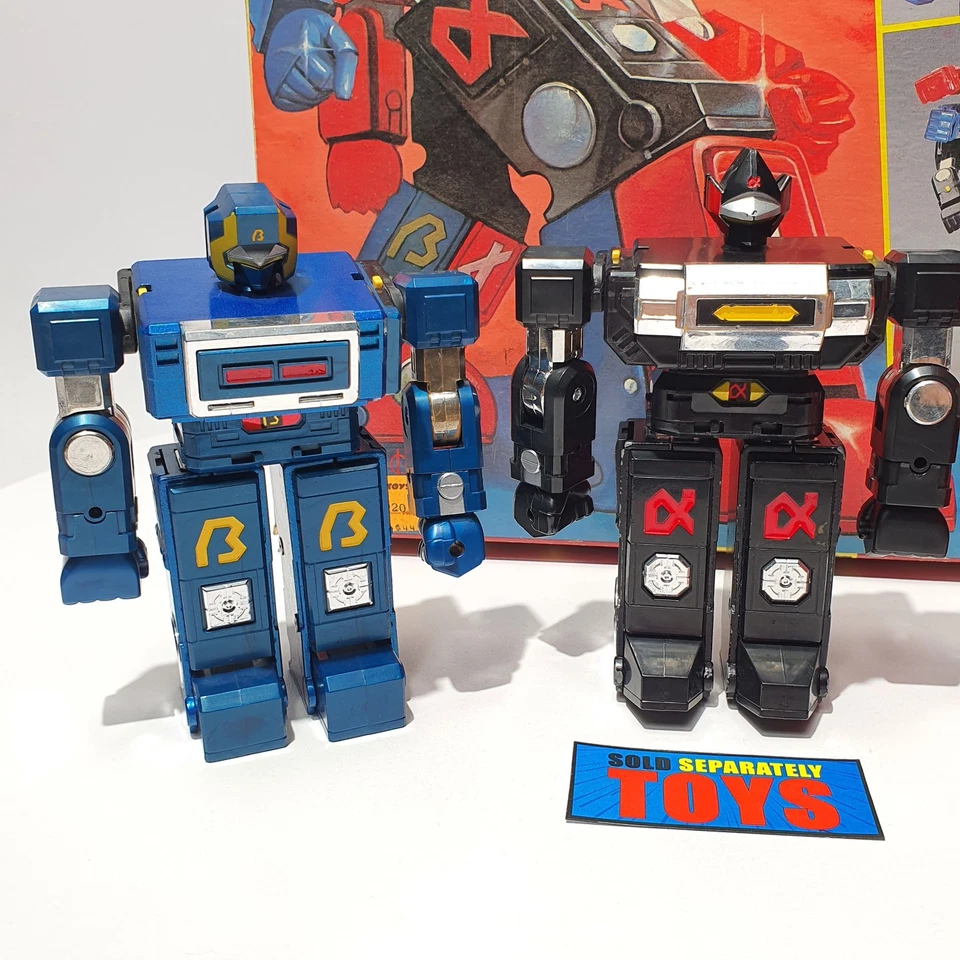 Voltron II DELUXE GLADIATOR SET w BOX 1984 Blue, Black & Red figures NICE & RARE - Image 3 of 4