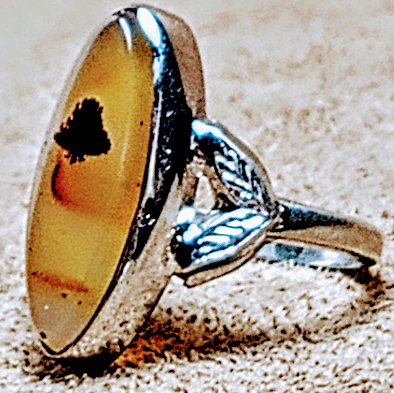 DRAMATIC VINTAGE SIGNED UNCAS * STERLING SILVER &… - image 3