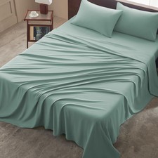 Cal King 4 Piece Sheet Set - Comfy Breathable Cooling Bed Sheets Set, Soft ...