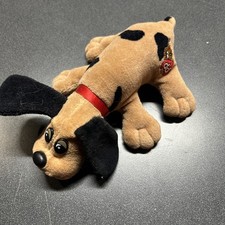 Pound Puppies Mini Plush 8" Brown Black 1986 Dog Stuffed Animal Vintage Tonka