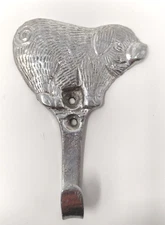 Vintage Aluminum Pig Towel Hanger Coat Hat Hook Key Rack RANCH Hook FARM