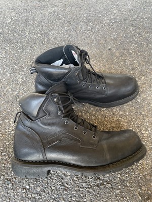Red Wing Shoes 923 EH Leather Work Boots Soft Toe Black Made  display picture 2
