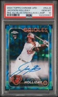 2024 TOPPS CHROME BLUE/GREEN LAVA LAMP JACKSON HOLLIDAY ROOKIE RC 37/125 PSA 10
