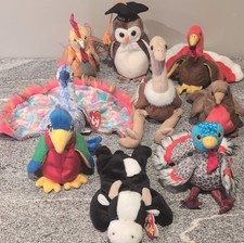 Ty Beanie Babies Bird Plush Lot Beanbag Plush Multicolor 1997 MPN 4021
