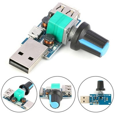 USB Lüfter Dimmer 2,5V bis 8,0V Stufenlose Spannungsregelung für 5V Lüf