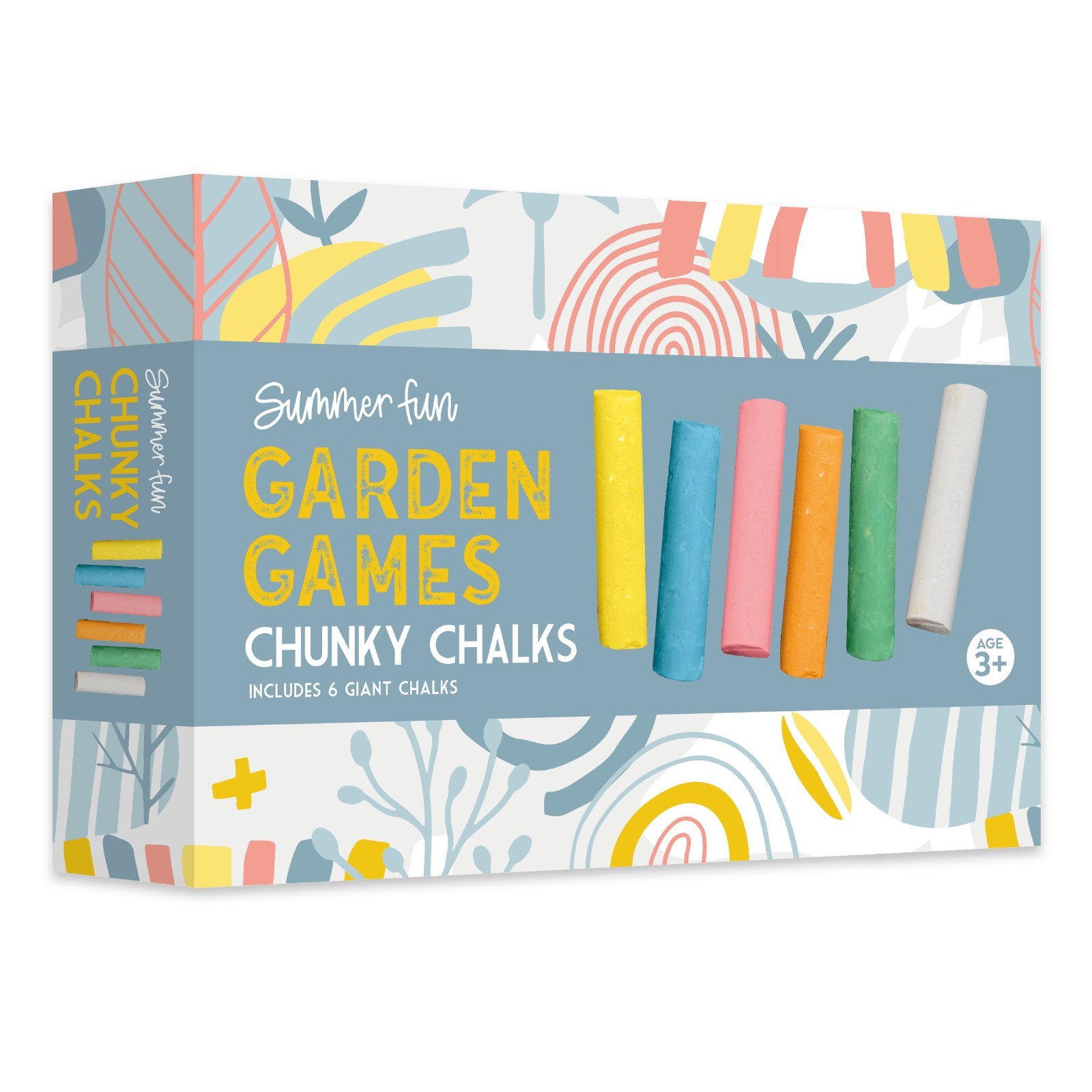 Chunky Chalk Set | 6 Colour Outdoor Pavement Chalks