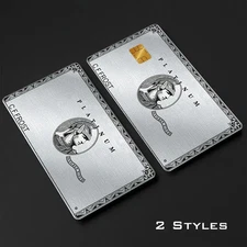 Pack of 2 Platinum Silver Credit Debit Card StickerVinyl Skin Waterproof Sticker