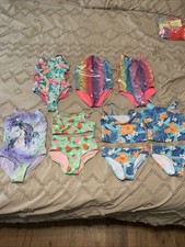 Lot Of 7 Girl Swimsuits Size 4/5 Children  s Place, Wonder Nation, Cat And Jack.