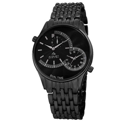 August Steiner AS8141BK Quarz Duale Zeit Schwarzes Armband Herren Uhr