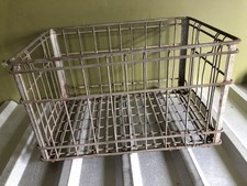 Vintage Borden Dairy Metal Milk Crate 18 ½ X 12 ½" Carry Crate Large 1968