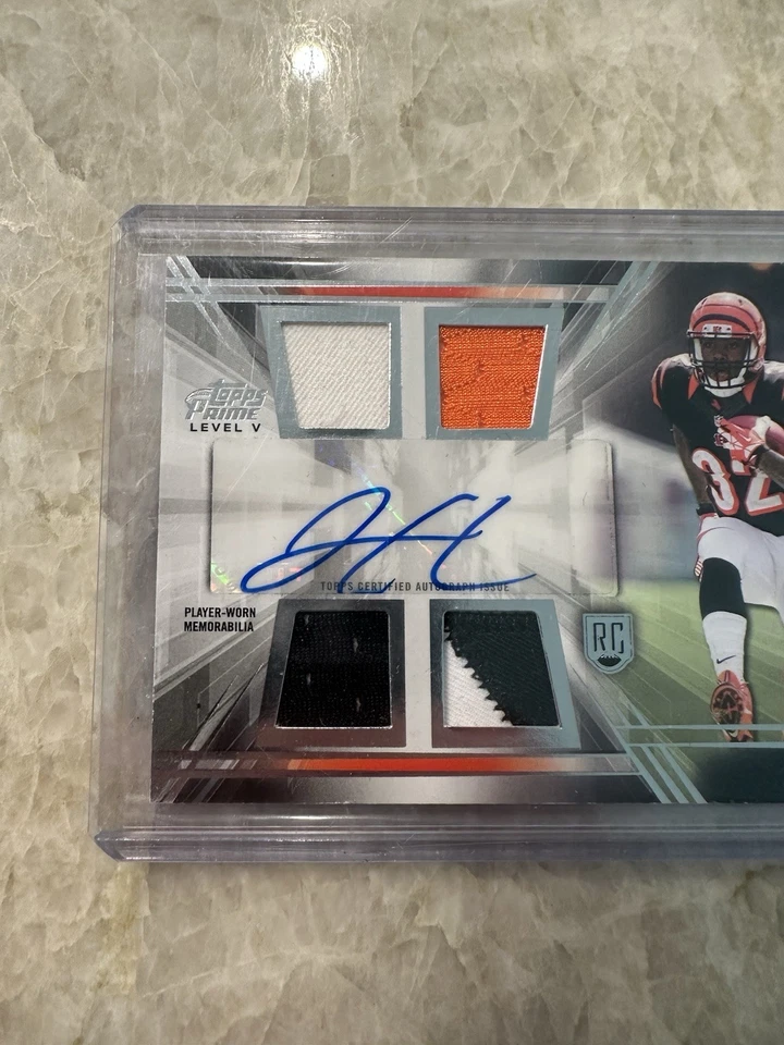 2014 Topps Prime Level V Jeremy Hill RPA RC Rookie Jersey Patch AUTO Card - Image 2 of 4