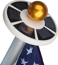 Sunnytech 2Nd Generation Solar Flag Pole 20Led Light, Brightest, Most Powerful,