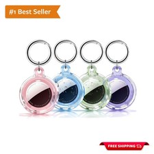Vibrant 4 Pack AirTag Holder Cases - Waterproof  Dust Resistant for Travel