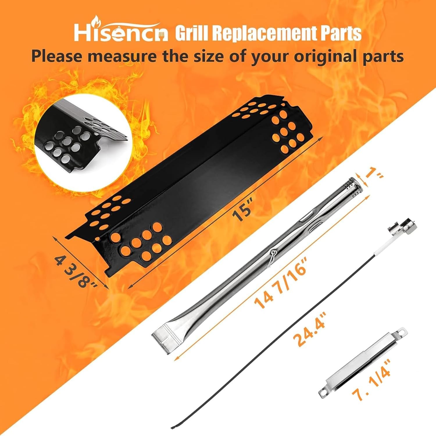 Hisencn Grill Replacement Parts for Charbroil 463436215, 463436214, 463436213, 4
