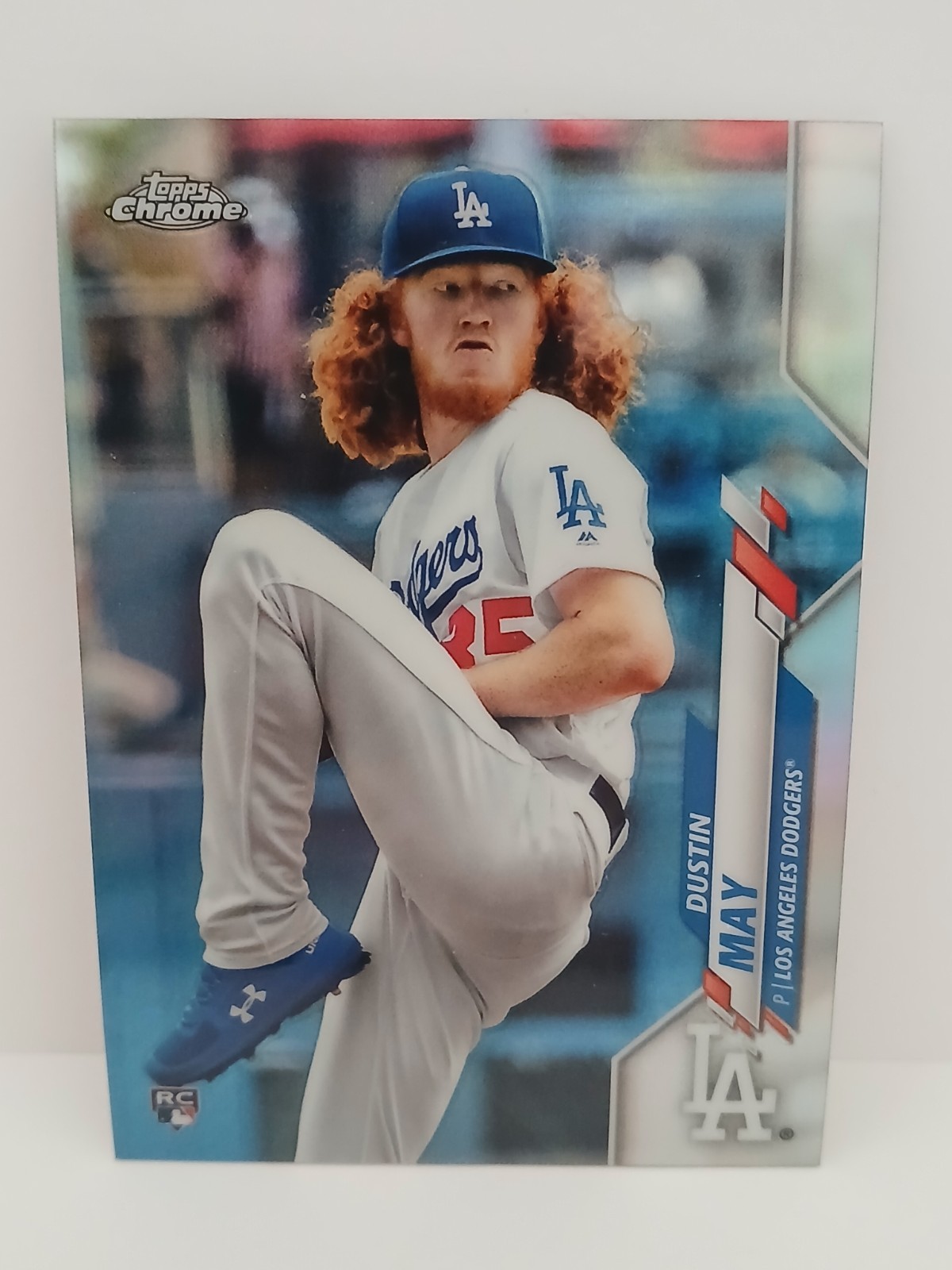 2020 Topps Chrome Refractor #176 Dustin May Los Angeles Dodgers Rookie