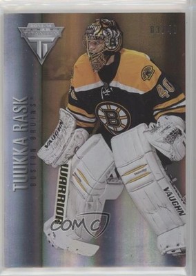 2013-14 Panini Titanium Jersey Number 3/40 Tuukka Rask #95 5j8