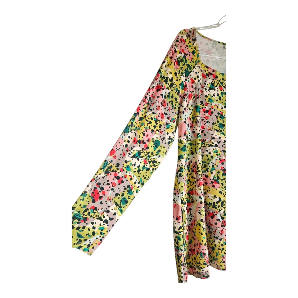 LOGO Lori Goldstein Top 1X Tunic Strwtch Pockets L/S Multicolor - Image 3 of 4