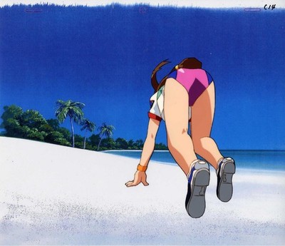 Selten Oh! Tolle Animation Cel TV Eröffnung A-Kari E-S Cell Art