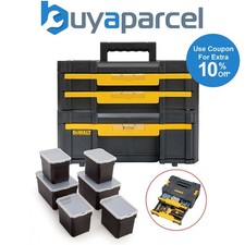 Dewalt TStak Twin Pack IV + III Tool Storage Box + 2 Shallow Drawers + Deep Draw