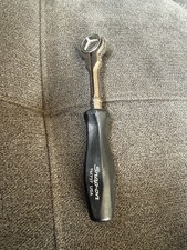 Vintage Snap-on Tm737 14 Drive Black Handle Swivel Head Ratchet