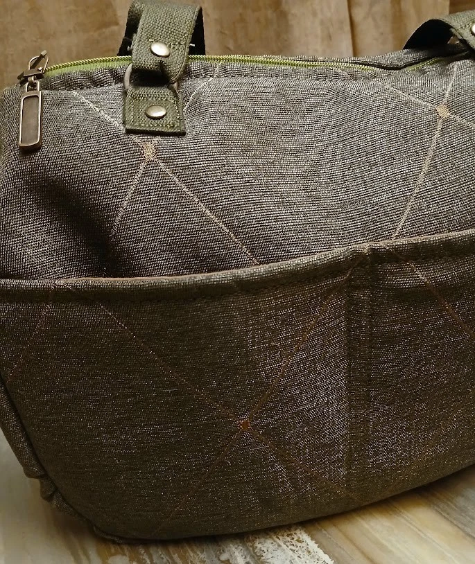 Nuevo Bolso de Hombro Argyle Estampado Diamante Cartera Verde Oliva Bolso de Mano Moda Foto 4 de 4