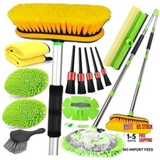 62'' Car Wash Brush with Long Handle, Car Wash Kit with Tire Brush, Tower,