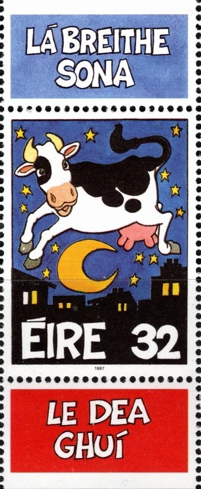 IRELAND 1997 GREETINGS CHINESE YEAR OF THE OX SOUVENIR SHEET 3 STAMP SC 1044 MNH - Image 2 of 4