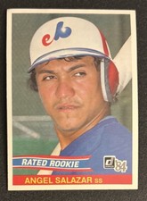 1984 Donruss Angel Salazar Baseball Rookie Card (RC) #33 Expos O/C Bad Corner. rookie card picture