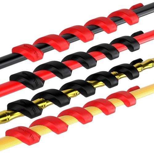 Flexible Bike Cable Frame Protector Silicone Rubber Wrap Black Red 62