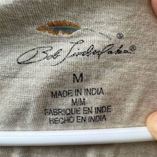 Bob Timberlake Größe Medium Baumwolle Blumen bestickt Langarm Henley Top - Bild 3 von 9