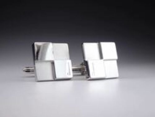 Dunhill 4 Solid Square Sv925 Cufflinks d Logo Sil… - image 5