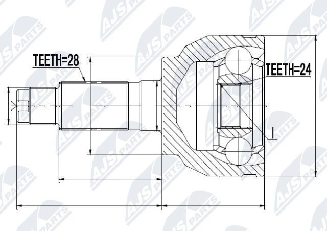 NPZ-MZ-046 NTY Joint Kit, drive shaft for MAZDA